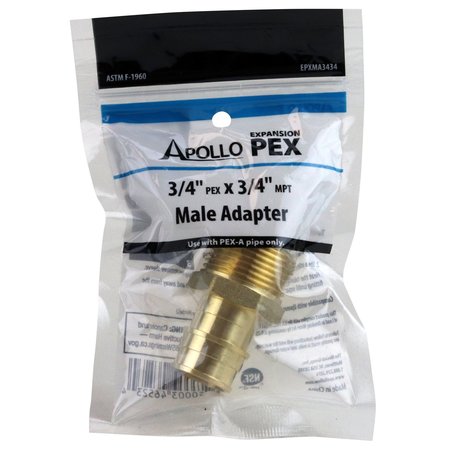 Apollo Expansion Pex 3/4 in. Brass PEX-A Barb x 3/4 in. MNPT Male Adapter EPXMA3434